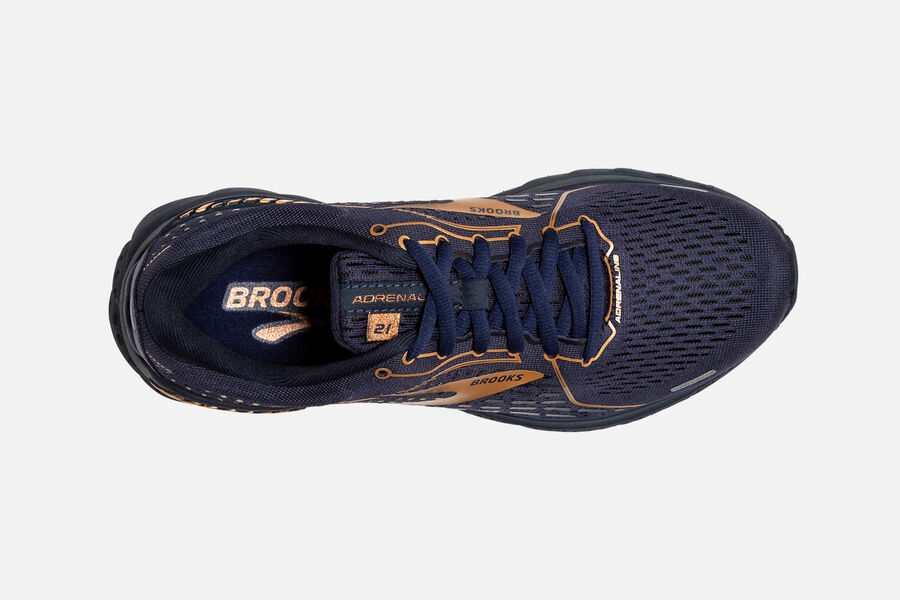 Brooks Adrenaline GTS 21 Road Running Shoes - Womens - Black/Gold - LJ6801523